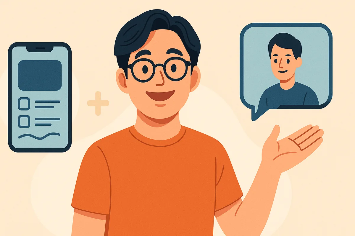 アプリと人（オンラインレッスン）の併用イメージ